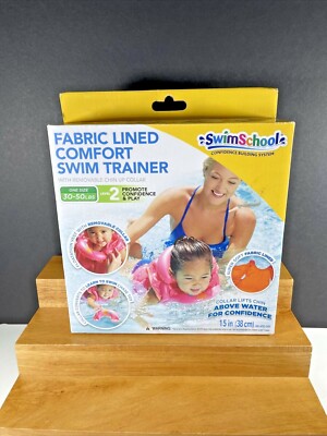 NEW SwimSchool Trainer Fabric Lined Comfort Swim PINK For 30 - 50 lbs Level 2 