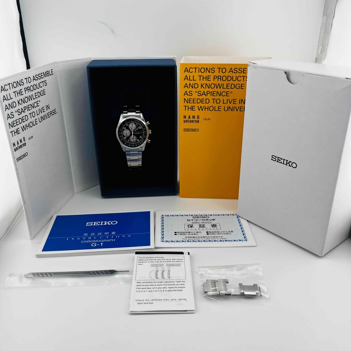 SEIKO 7T92 時計 箱・保証書付き TITANIUM SEIKO 7T92-08DO 200M DIVER BLUE DIAL CHRONOGRAPH