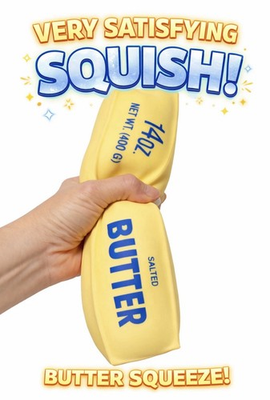 #ad Jumbo Butter Squishy Toy 14 oz Slow Rise Satisfying Stress Relief Squeeze 10” $15.99