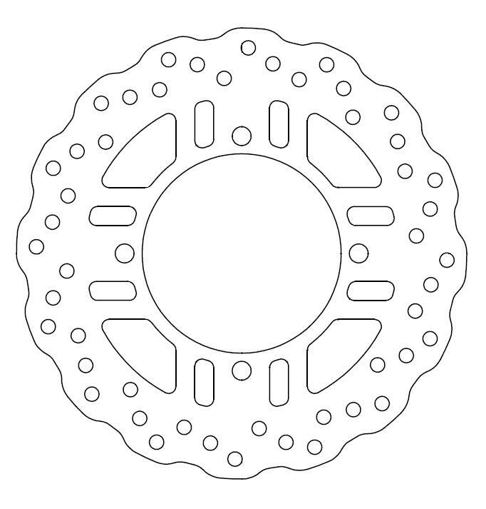 Disque de Frein Kawasaki Ø250mm Arrière pour Moto de Cross KX 250