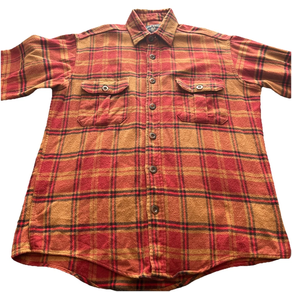 Bills Caquis Franela Algodón Bolsillos a Cuadros Talla M Otoño Colores Abotonados Unisex Foto 2 de 4