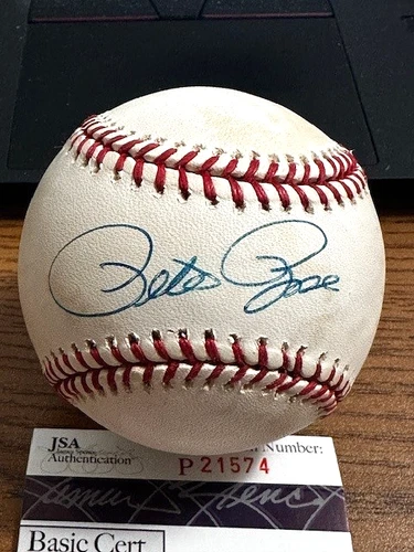 PETE ROSE 3 SIGNED AUTOGRAPHED ONL BASEBALL!  Reds, Phillies!  JSA!