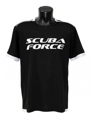 SCUBA FORCE - Short Sleeve T-Shirt with ScubaForce Lettering - Black / White