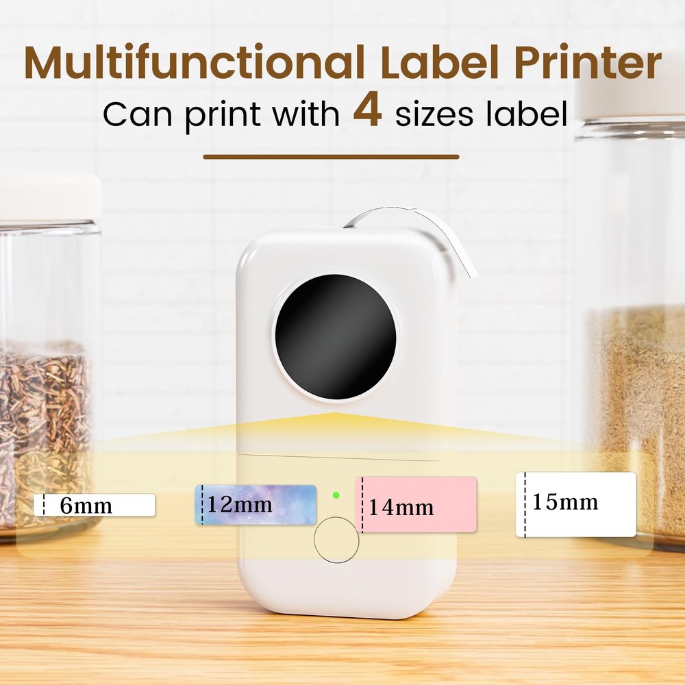 Bluetooth D30 Label Maker with 3 Tapes, Wireless Mini Smartphone Label Printer