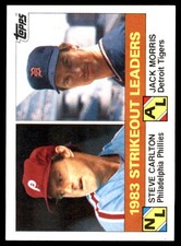 1983 Strikeout Leaders (Steve Carlton / Jack Morris) LL 1984 Topps #136 MLB READ