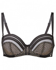 GOSSARD: CONTRADICTION UNPADDED BRA. BLK/SILVER. 32B/34A/36A. ORG$92 SALE $32