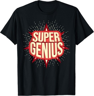 Super Genius Funny Sarcastic Nerd Geek Gift T-Shirt