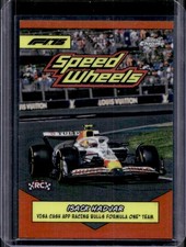 2025 Topps Chrome F1 Isack Hadjar 1975 Speed Wheels Orange Refractor RC #/25