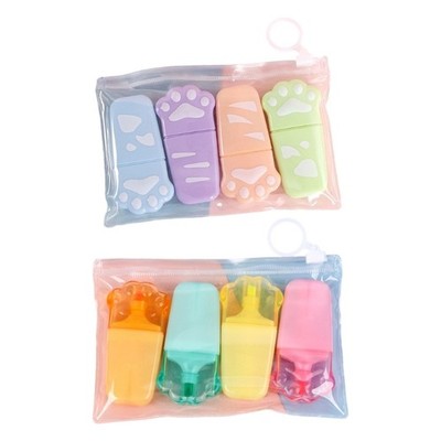 4 Color Fluorescent Marker Pen for Student Children Card Making Color Coding
