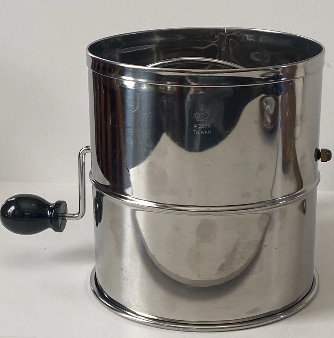 8 Cup ~ Stainless Steel Rotary Powdered Sugar Sifter ~ New