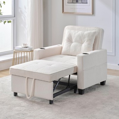 Ausziehbares Schlafsofa 3-in-1, Sessel & Liegestuhl, mit USB, für kleine Räume