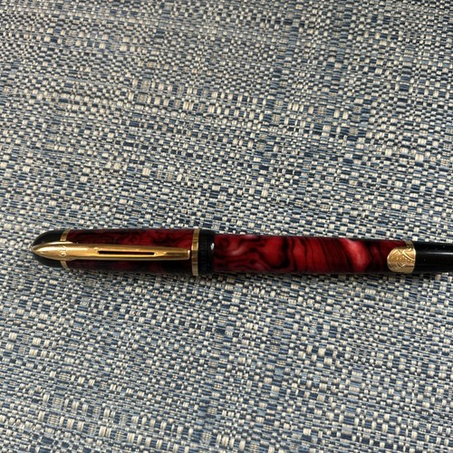 Waterman Phileas Kugelschreiber Marmor Burgund & Gold - blaue Tinte - Bild 2 von 2