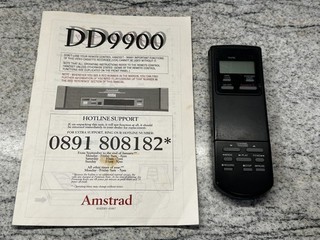 Telecomando e manuale originali per: Amstrad DD9900 Double Decker. Lettore/Registratore VHS