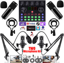 Complete Home 2 Studio Recording Kit Mixer Condenser Microphone Music Podcast US
