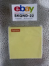 Supreme Post-it Sticky Notes Yellow Box Logo Memo Pad Office Accessory