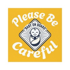 Baby on Board Car Magnet   Cute Swaddled Baby Safety Sign for New Parents