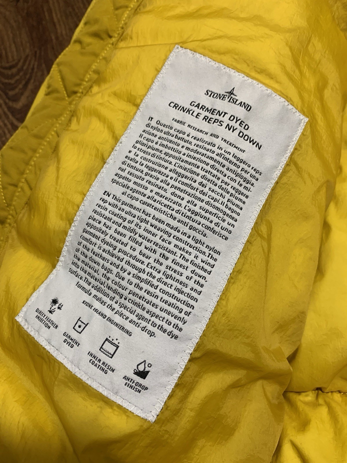Stone Island Garment Dyed Crinkle Reps Down Jacket Size L-M image 15