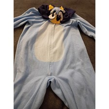 Bluey Kids Fleece Hooded Union Suit Pajamas Size 10 Light Blue Sleepwear