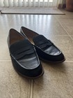 J Crew Shoes Women Sz 8.5 Black Faux Leather Penny Loafers Casual Slip On BW276 — photo 8
