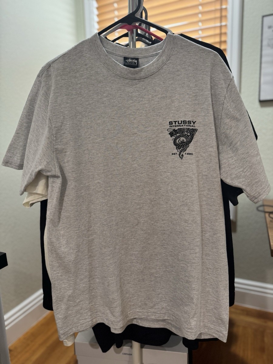Stussy International Dragon Tee Ash Heather - Size Medium | eBay