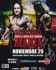 Foto firmada por Pentagon Jr. y El Mesías 8x10 certificado de autenticidad BAS WWE Lucha Libre AAA AEW