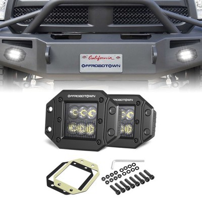 2X 5'' 120W Flush Mount Cree LED Pods Light Bar Cube Off Road Driving UTV ATV SUV