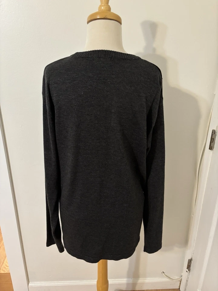 Suéter Crazy Horse Argyle Adulto Mediano Negro y Gris Foto 4 de 4