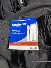 Scrubstar Women Antimicrobial Premium Performance Straight Leg Pant SIZE M BLACK