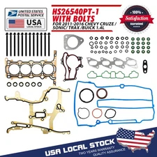 For 11-16 Buick Chevy 1.4L Turbo Engine Cylinder Head Gasket Set Kit + Bolts