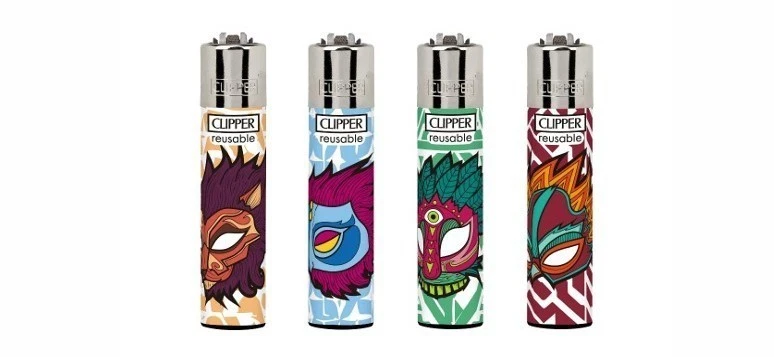 Clipper  4 x crazy look Refillable Lighters  collectable set of 4+ bonus - Picture 1 of 2