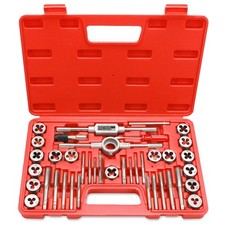 40-Piece Metric Tap Die Set, M3-M12, Coarse Fine Threads, Complete Kit