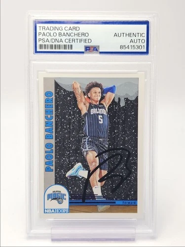PAOLO BANCHERO 2022-23 NBA HOOPS AUTOGRAPH ROOKIE MAGIC RC AUTO PSA Q1722