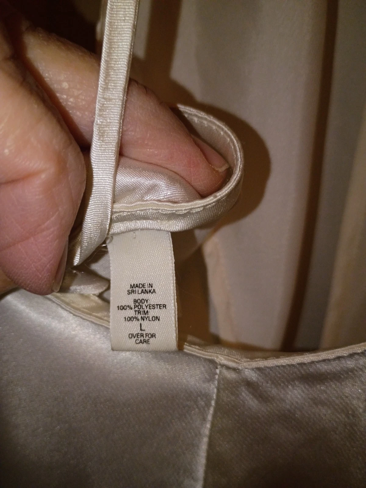 UNDERCOVER Abito corto vintage Victoria's Secret avorio grande camicia da sposa con pizzo