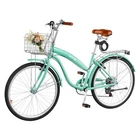 VEVOR Women Bike 26 in Beach Cruiser Bike 7-Speed City Bicycle 330 lbs Capacity