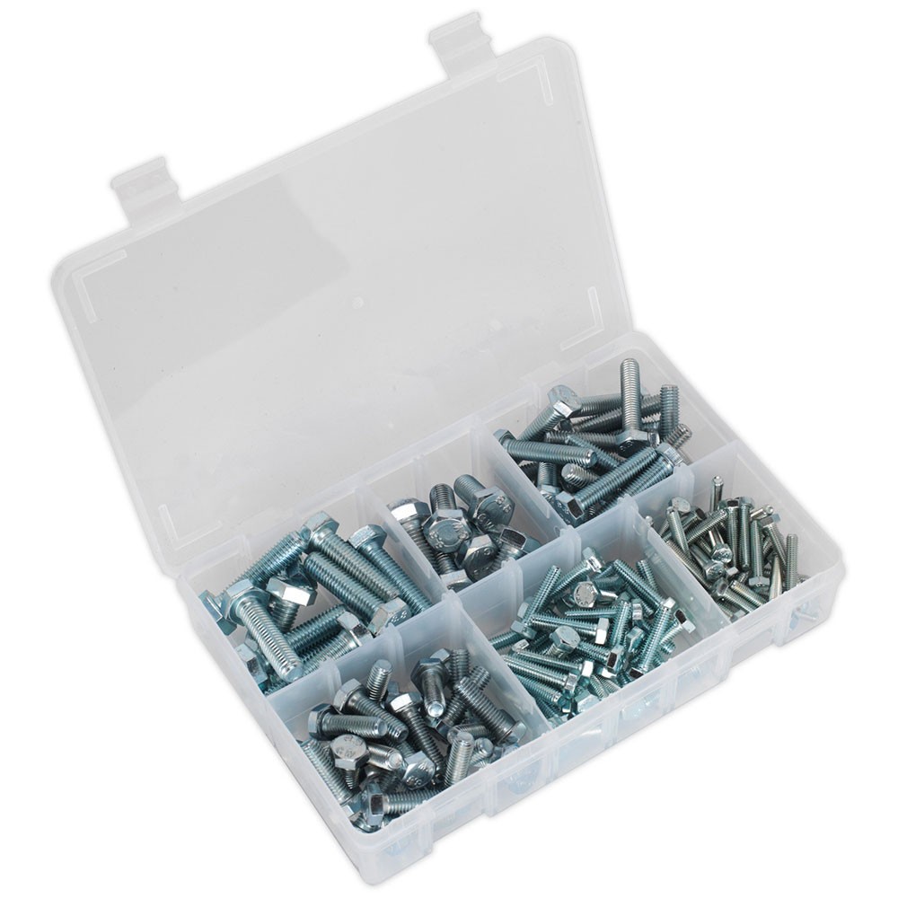 Sealey Setscrew Assortment 150pc Metric M5-M10 High Tensile DIN 933