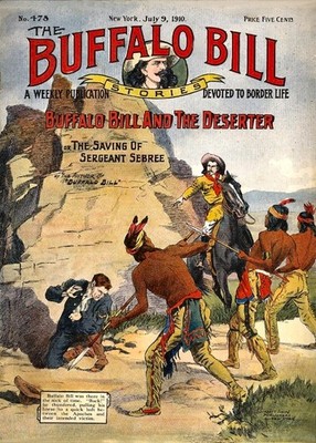 Buffalo Bill Stories Vintage Comic Cover gedruckt auf Premium 100% Leinwand