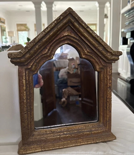 Vintage KULICKE Collection REPLICA 15th Century Italy Gothic Arch Wall Mirror.