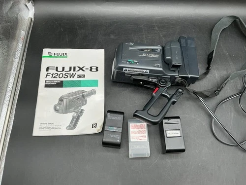 Vintage Fujix-8 F120SW Super Wide 8mm Video Camcorder Manual Accessories - product listing photo