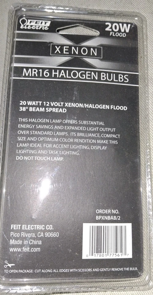 Feit Electric MR16 Xenon Flood Bulb 20W 12 Volt GU5.3 BAB 2/pack - Image 2 of 2