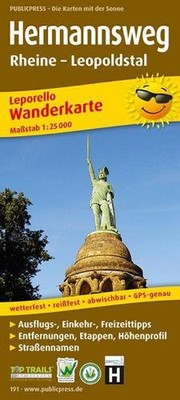 Hermannsweg, hiking map 1:25,000 (Map) (UK IMPORT)