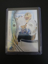 2024-25 Upper Deck Sp Game Used Blue Auto-All-Stars Connor Hellebuyck #156 Clean