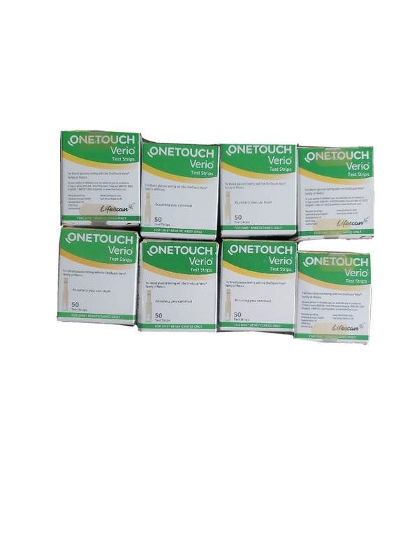 OneTouch Verio Test Strips - 50 Count.  Lot Of 8.