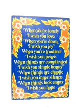 Words of Comfort Wooden Plaque Wall Hanging When You're Lonely 10 1/2 x 7 1/2 in