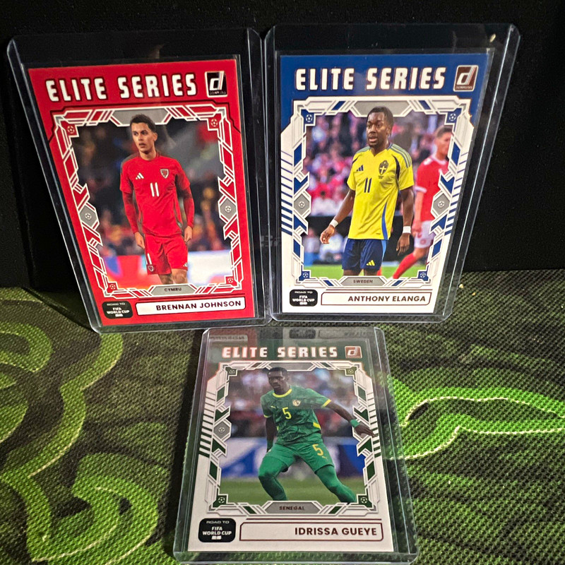 Panini 25-26 Elite Series FIFA World Cup 3-Card Lot Johnson Elanga Gueye