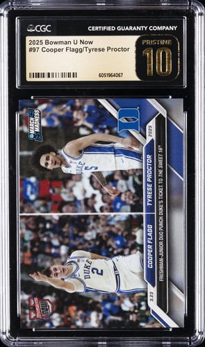 2025 BOWMAN U NOW #97 COOPER FLAGG/TYRESE PROCTOR CGC 10 PRISTINE