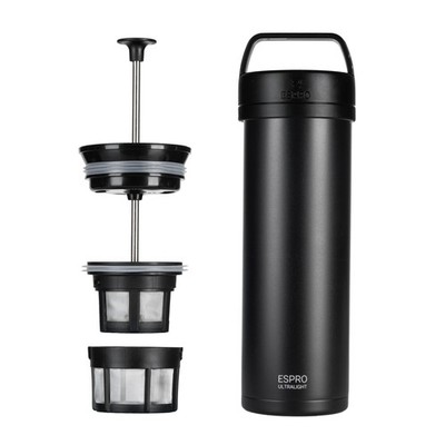 ESPRO Go P0 Ultralight French Press Coffee Maker for Travel, Vacuum Insulated...