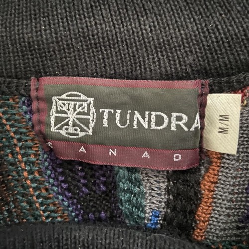 Vintage 90s Tundra Canada Sweater Mens Medium Colorful Coogi Style Sweatshirt - Bild 6 von 10
