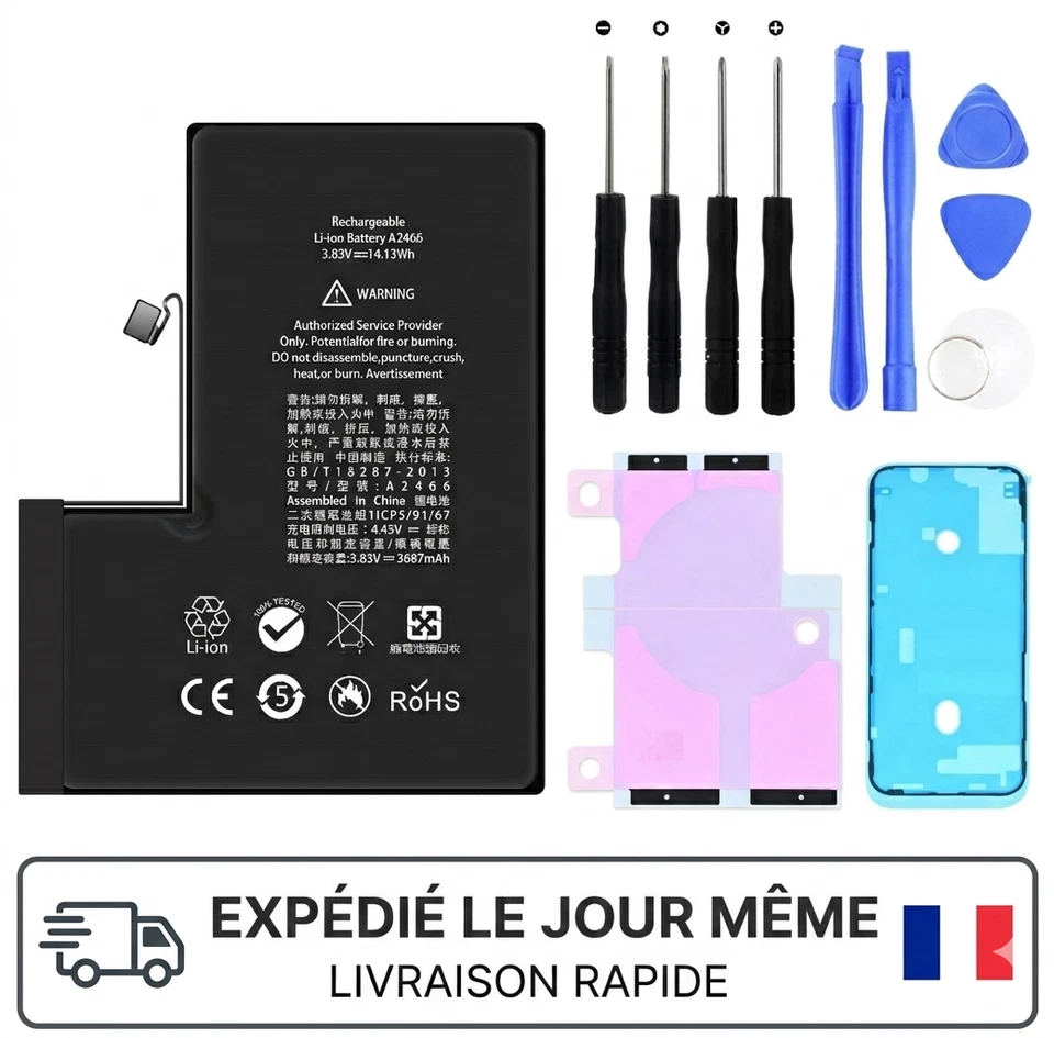 IPhone 12 Pro Max Battery Original Capacity 3687mAh + Adhesive + Seal + Tools - Image 1 of 1
