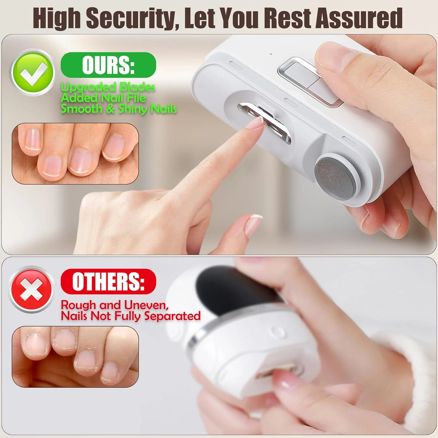 Automatic Nail Clipper Nail File Electric Baby Nail Clippers Light Rechargeable
Opens in a new windo