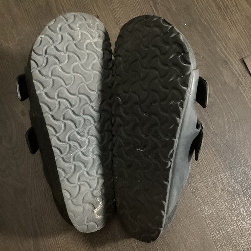 Birkenstock Arizona grau Gummibänder Schnalle Pantoletten Sandalen Damengröße US 8 M - Bild 5 von 5